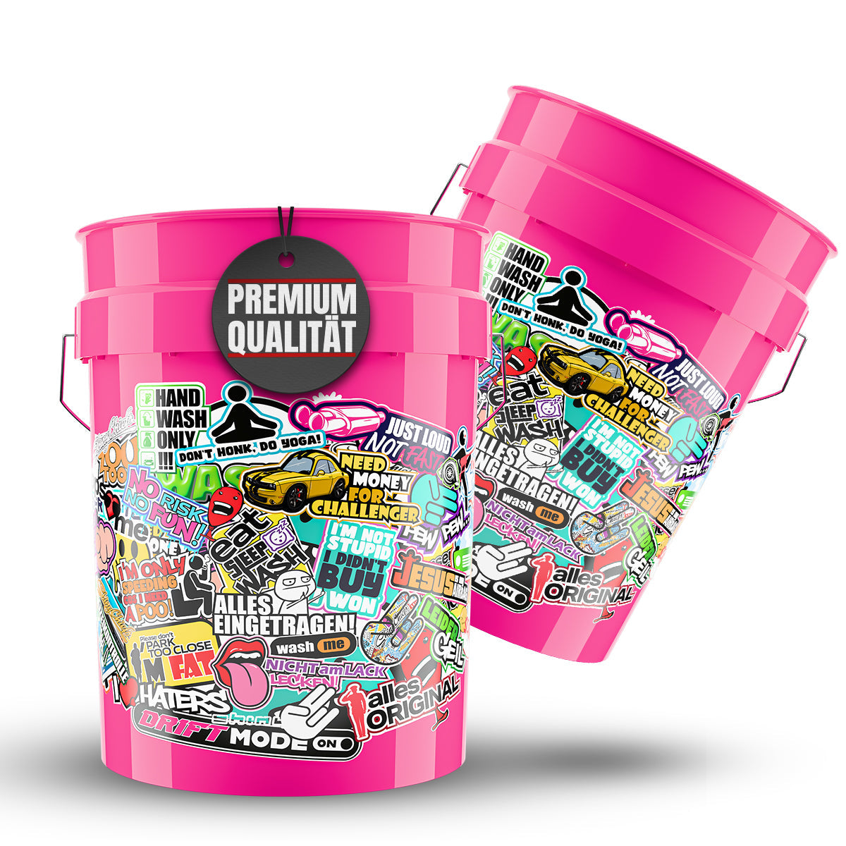 2x WASCHEIMER STICKERBOMB PINK - 20L