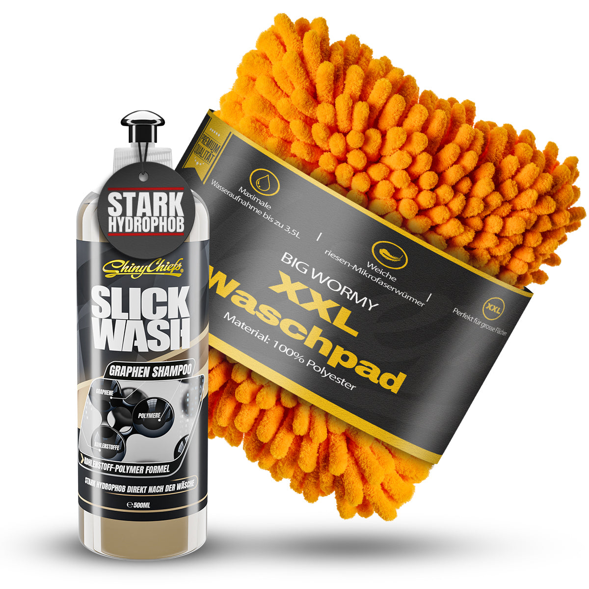 SLICK WASH - GRAPHEN SHAMPOO 500ml + XXL BIG WORMY